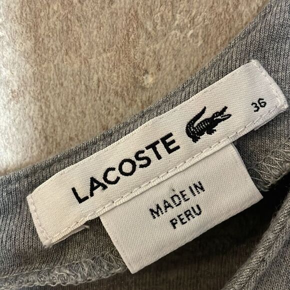 Lacoste Gray pocket soft mini Dress size 36 Small - Picture 4 of 8